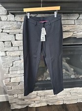 NWT Lands End Sz 8 Fit 2 Point ankle black pants Business Trousers Stretchy 69