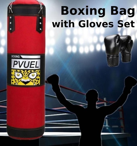 39" Heavy Boxing Punching Bag Training Gloves Speed Set Kicking MMA Workout GYM - Picture 7 of 10