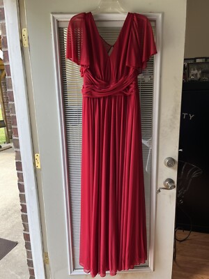 David’s Bridal Formal Dress Size 14 Bridesmaid Apple Red