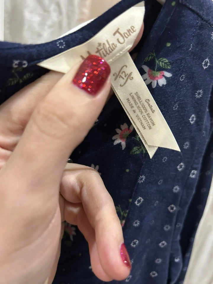 Matilda Jane Dream Chasers Twirl in Floral Dress Girls Size 12 EUC Mommy & Me - Image 3 of 4