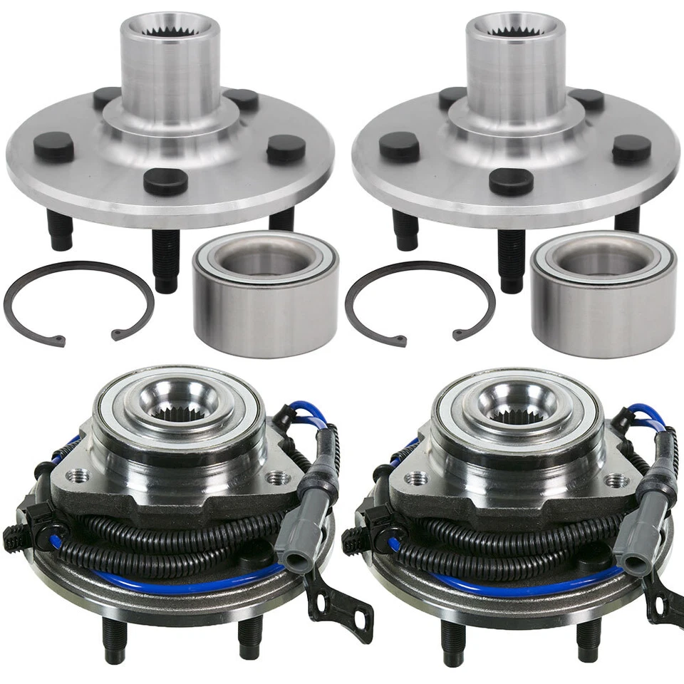 Kit de cojinete de cubo de rueda delantera trasera 4 piezas nuevo para Ford Explorer Sport Trac 2007-2010 Foto 2 de 4