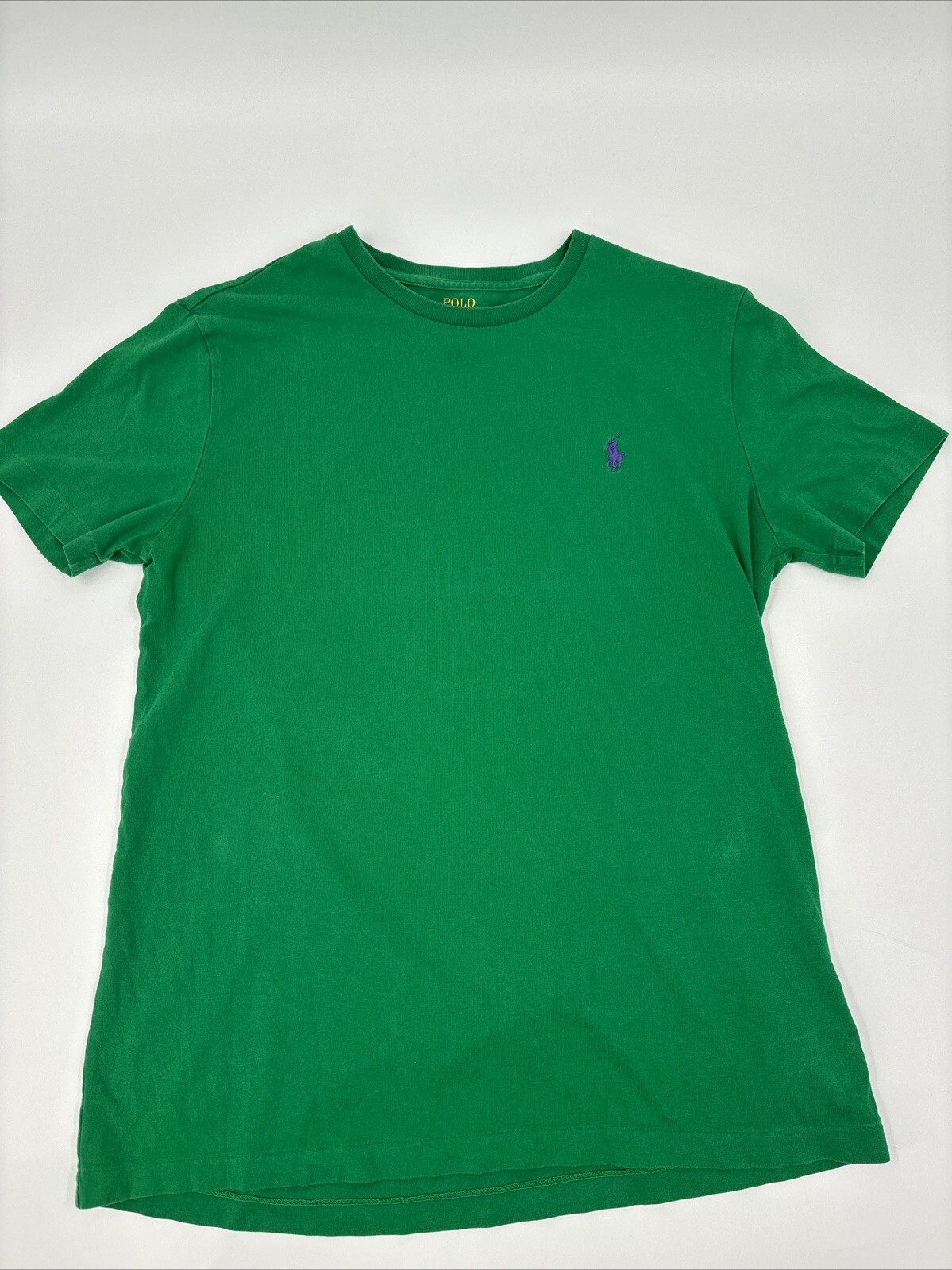 Polo Ralph Lauren t shirt verde vestibilità classica tasca viola pony uomo taglia S P CH