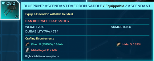 Ark ASA PVE BP Yuty Rex Carch Theri Mantis Saddle Hazard Suit Blueprint Carcharo - Picture 43 of 239
