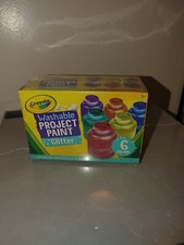 Crayola 6-color Glitter Washable Kids Paint - 2 Oz - 6/set - Red, Yellow, Blue,