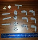 Plastic plumbing insert fittings assortment lot for tubing or PVC — photo 1