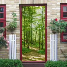 3D Wall Art Eiffel Scenery Door Sticker Decal Self-adhesive Wrap Mural Decor DIY