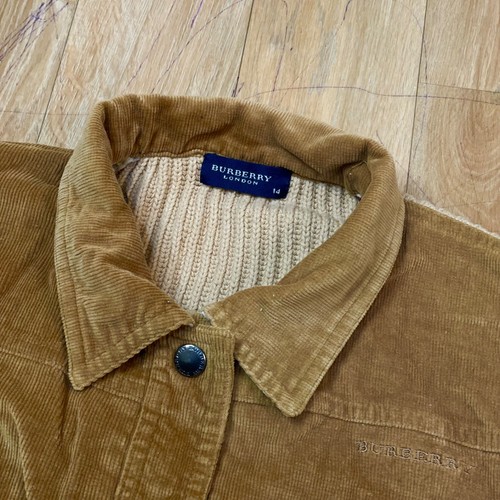BURBERRY LONDON Jacket bomber coat nova Check Corduroy Merino Wool KIDS BROWN 14 - Picture 4 of 16