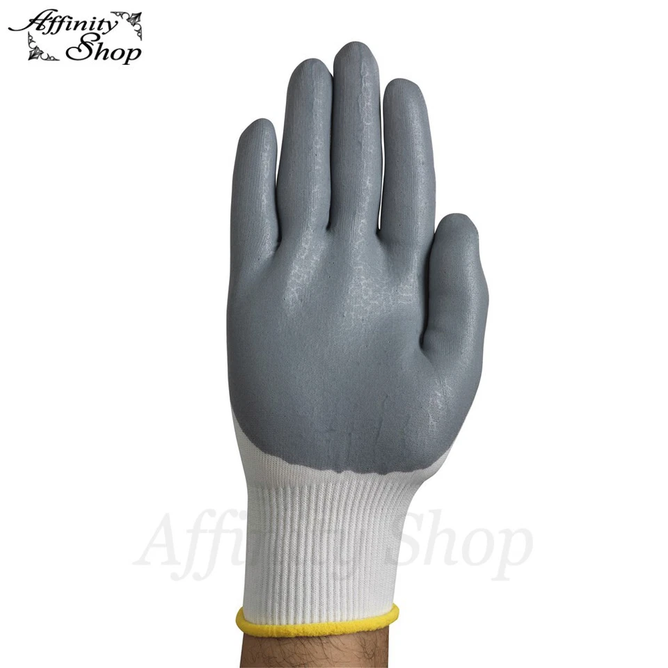 Ansell HYFLEX WORK GLOVES 11-800 White Nylon Nitrile Safety Glove AS/NZS Cert - image 3 of 4