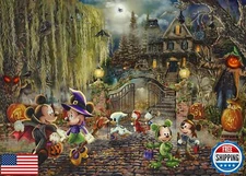 Ceaco - Thomas Kinkade - Disney - Mickey and Minnie Halloween Fun - 1000 Piec