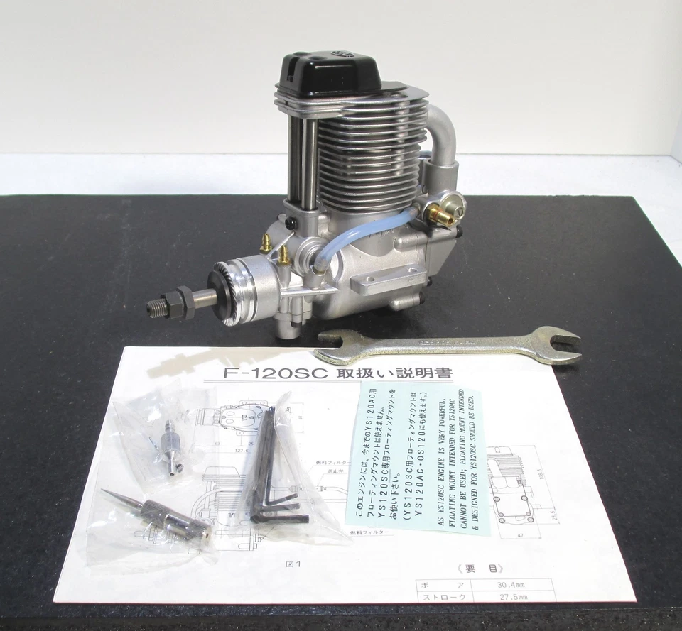 YS F-120SC 19.96cc Supercharged 4 Cycle Glow Engine R/C for Airplane New f/s - Image 3 of 4