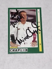 Mike Chaplin 1993 MAXX #236 VINTAGE NASCAR FLAG MAN OFFICIAL autographed card