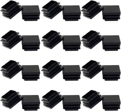 24Pack 32mm Square Plastic Plugs End Caps for Tubing Black