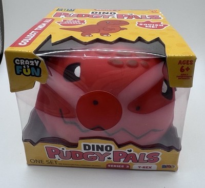 Crazy fun Dino Pudgy Pals, 1  T - Rex , Squishy, Stress Relief,  Sensory toy,