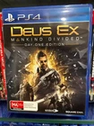 Deus Ex: Mankind Divided Day One Edition - PS4 - Like New - PAL/AUS - Read Below