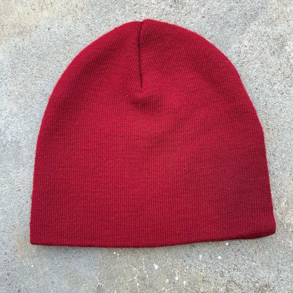 Gorro tejido rojo Quiksilver de colección de la década de 2000 acrílico surf skate sombrero Foto 2 de 4