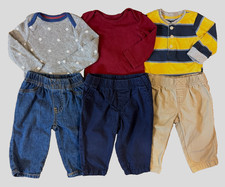 Carters Baby Boy 6 Months Clothes Outfits Jeans Khaki Pants Shirts Bodysuits Lot