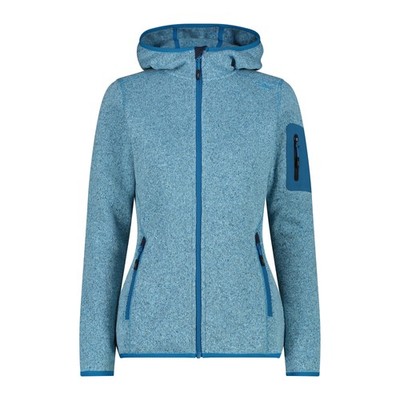 CMP Damen Jacke Knitted Melange Hoody 3H19826 Hellblau