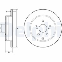 2X Delphi Bremsscheibe BG4757C FüR Toyota