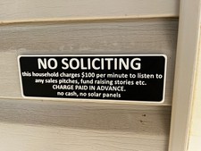 no soliciting sign funny