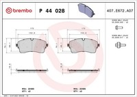 Brembo Bremsbelagsatz, Scheibenbremse P 44 028 FüR Land Rover