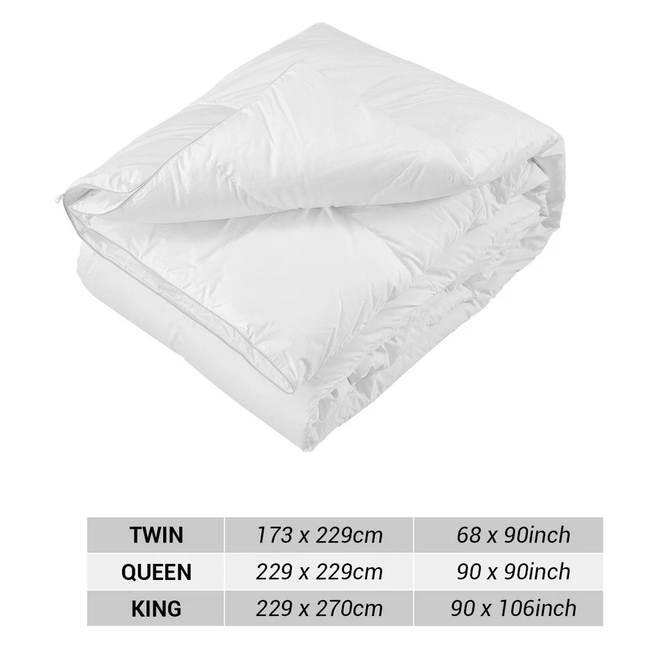 Premium Duck Feather Down Comforter Ultra Soft Twin/Queen/King Size Duvet Insert - Image 2 of 4