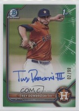 2022 Bowman Draft Chrome Pick Green Refractor 2/99 Trey Dombroski III Auto 09l8
