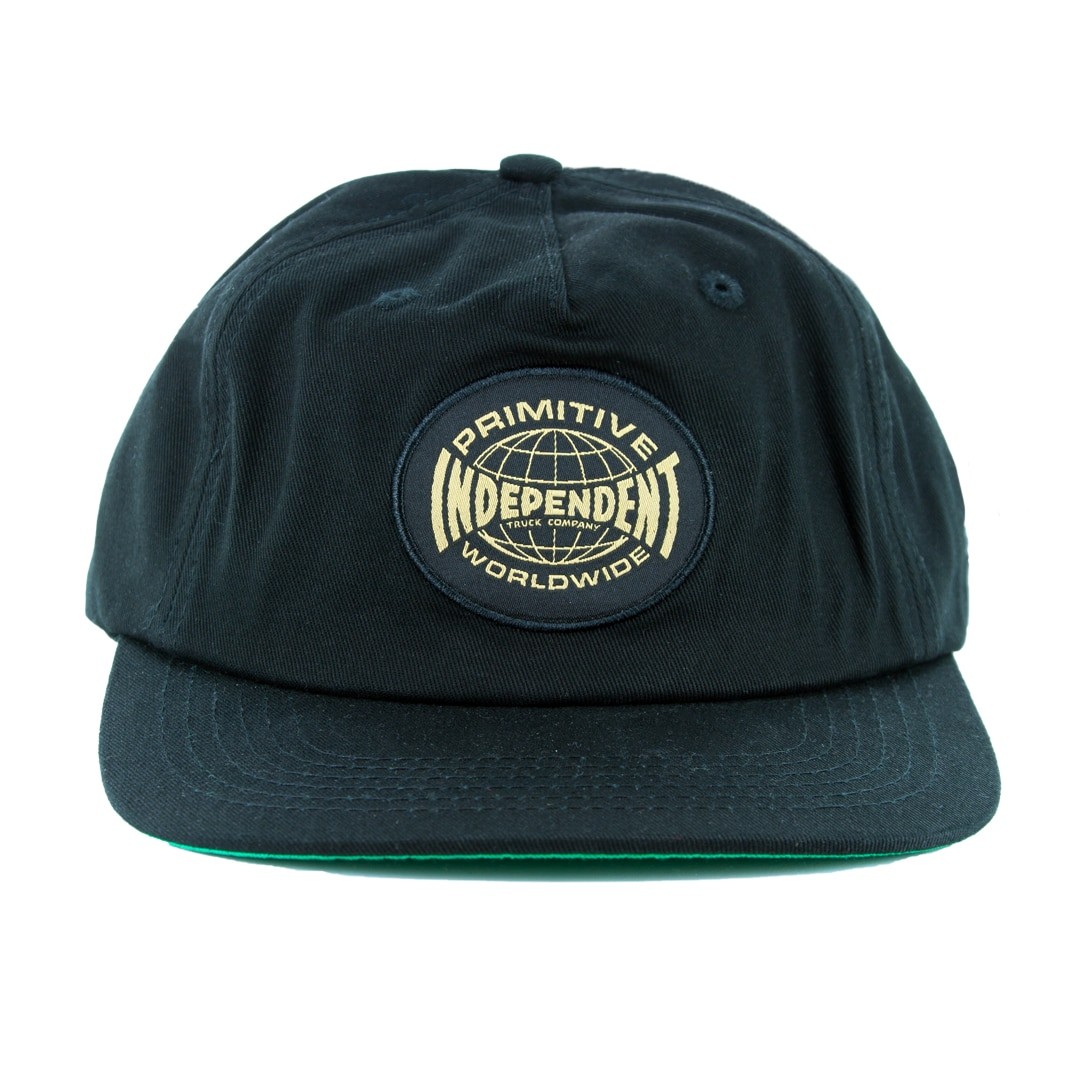 Кепка Primitive x Independent Truck Co Global Snapback черная с 5 панелями 7990₽