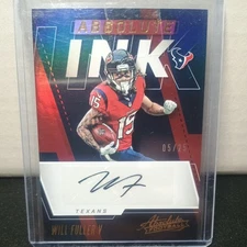 2017 Panini Absolute Absolute Ink Gold 5/25 Will Fuller V #AI-WF5 Auto