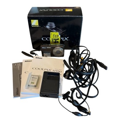 Nikon COOLPIX S550 Black Digital Camera Battery Charger & Cord Tested & Working