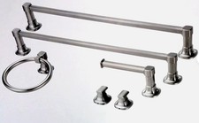 LandiA Home 6 Piece Bathroom Hardware Set Brushed Nickel