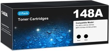 2 Pack 148A W1480A Black Toner Cartridge for HP LaserJet Pro 4001n 4001dn...