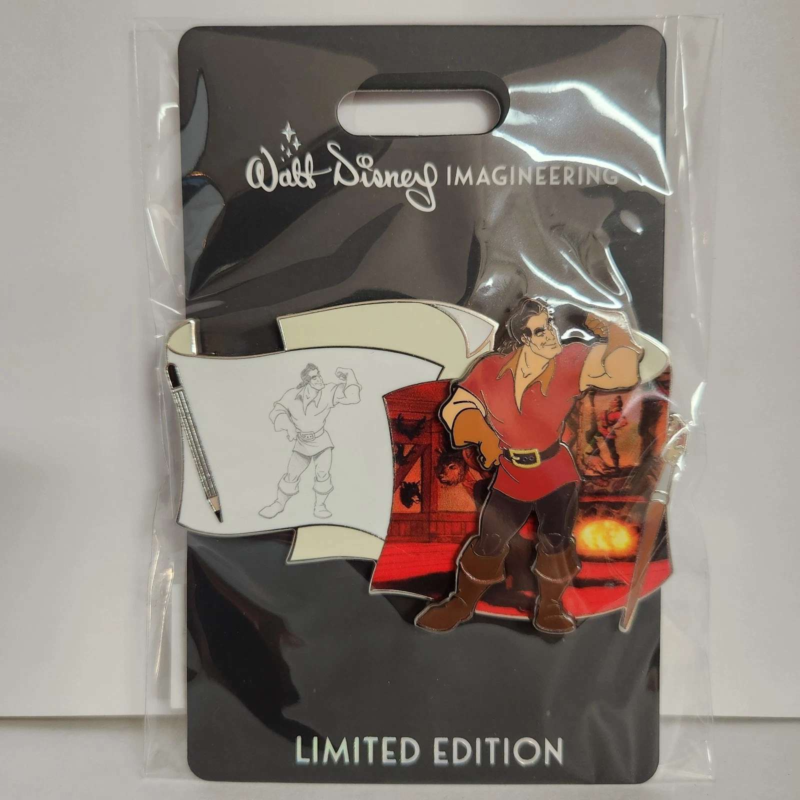 Disney 2024 WDI Off The Page Beauty and the Beast Gaston LE 300 Pin