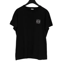 Loewe Mens Anagram Logo T Shirt Size XS Black White Cotton Short Sleeve