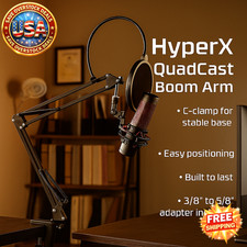 HyperX QuadCast Boom Arm Stand for RGB USB Microphone Adjustable Scissor Arm