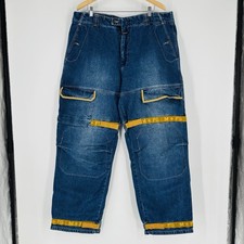Vtg Marithe Francois Girbaud Blue Jeans Size 42 Blue Shuttle Y2K Baggy 90s MFG