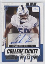 2021 Panini Contenders Draft Picks College Ticket Malcolm Koonce #292 Auto 8fp