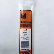 Plastruct 90581 Styrene Deep C Channel 1/16"X 10" (10)