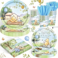 120PCS Winnie Baby Shower Party Supplies Babyshower 1st Party Decorations for K