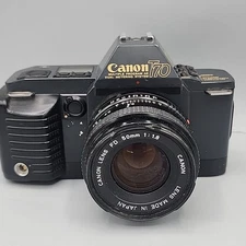 Canon T70 35mm SLR Camera with 50mm Canon Lens NOT TESTED Parts