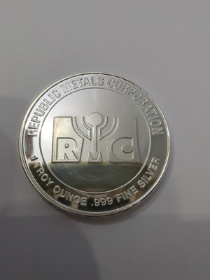 #ad #ad Republic Metals Corporation .999 Fine Silver 1 Troy Ounce RMC Round 1 Oz Coin $37.67