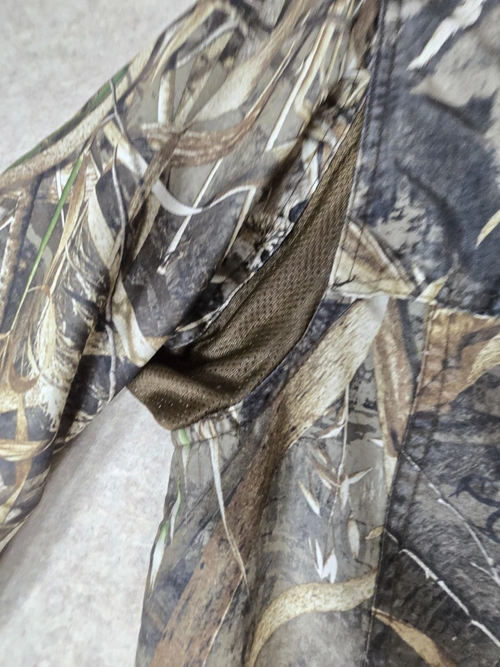 Drake Button Down Shirt Men's 2XL Realtree Max-5 Waterfowl Hunting Camo Vented - Image 4 of 4