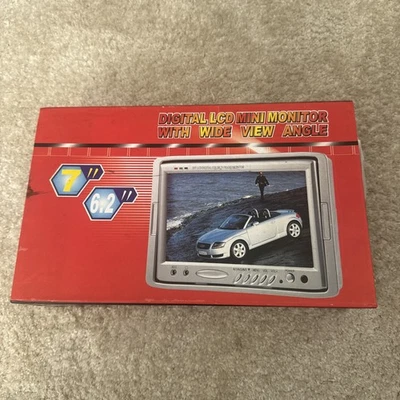 7" Digital LCD Mini Monitor — Wide View Angle | Car Rear View / CCTV - Image 1 of 4
