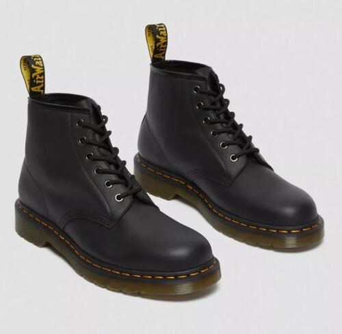 Dr Martens 6 Buchi 101 Black Nappa 26409001 Doc - Foto 3 di 8