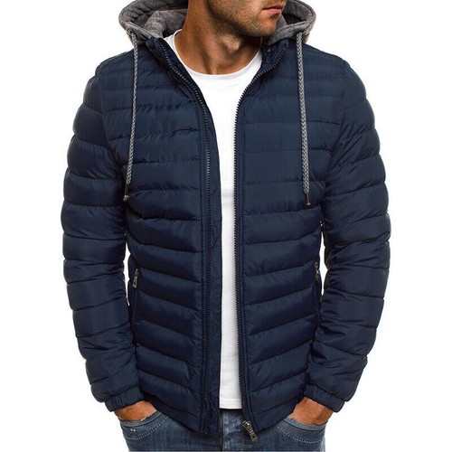 Mens Hoodie Bubble Coat Puffer Casual Jackets Winter Warm Quilted Zip Up Outwear - Picture 14 of 18
