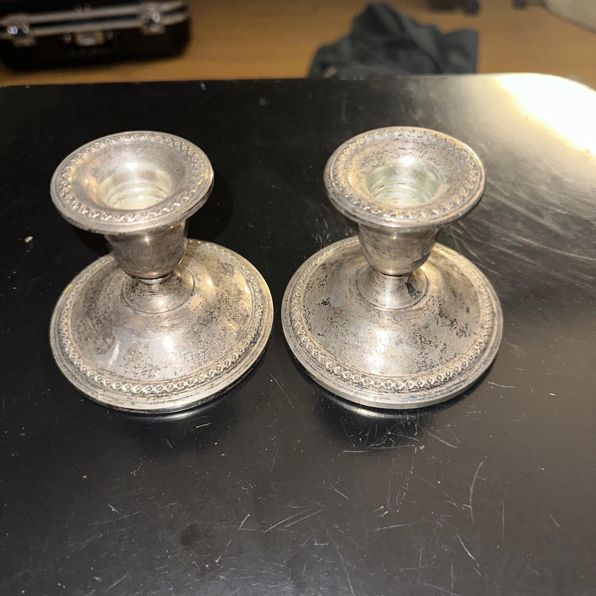 Rogers sterling silver candle best sale holders