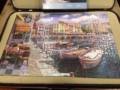 W H SMITH 1000 TEILE PUZZLE CAFE IN CASSIS KOMPLETT SEHR GUTER ZUSTAND
