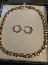 stainless steel necklace Earrings Hearts Silver/rose/gold Tone