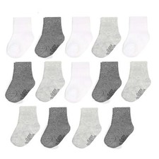 14-Pack Baby Cotton Stretch Socks Unisex with Grow  Fit Flex Zones
