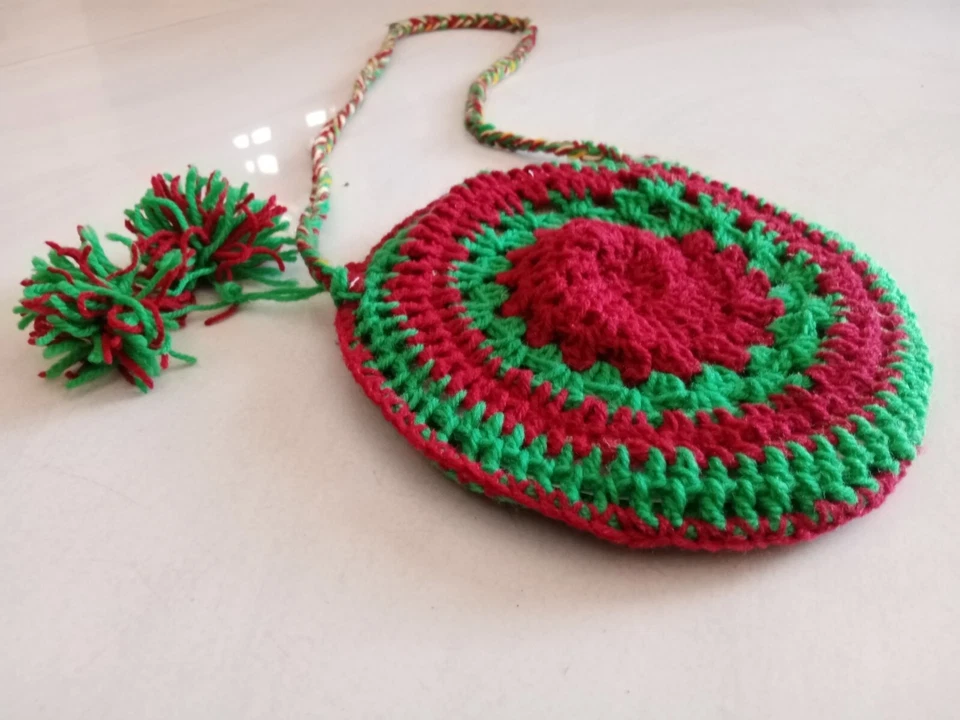 Bolso Lateral de Lana Hecho a Mano Nueva Calidad 02 Colores para Niñas Creativas Hogar y Exterior Foto 3 de 4