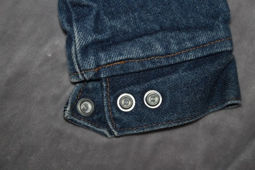 Vintage Levi's Kids Sz 5 USA Made Blue Denim Trucker Jacket Lined - Picture 6 of 12